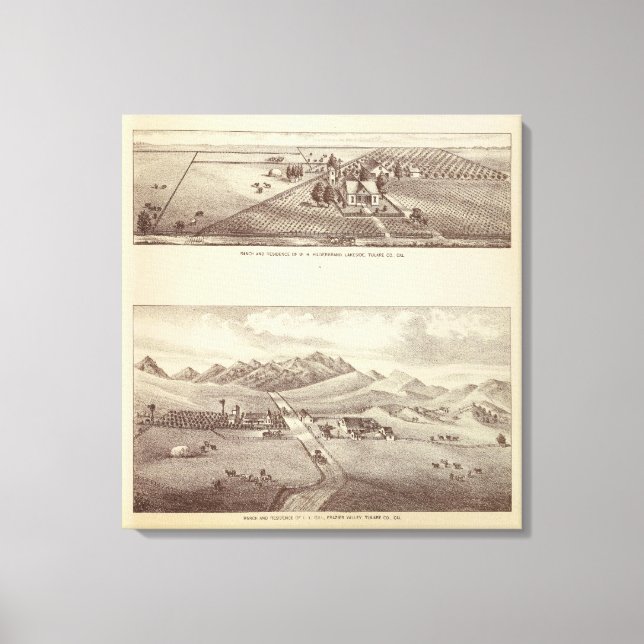 Toile Vallée de Frazier, ranchs Lakeside (Recto)