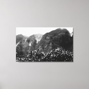Toile Vallée de Nuuanu, Hawaï - vue d'automne à l'env
