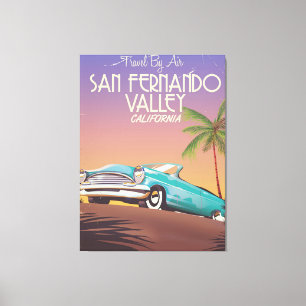 Toile Vallée de San Fernando Californie voyage vintage a
