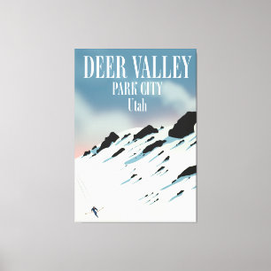 Toile Vallée du Cerf, ville du parc, Utah, affiche de sk