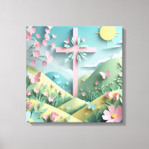 Valley with the Cross Art Print