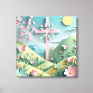 Toile Valley with the Cross Art Print