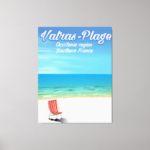 Toile Valras-Plage France affiche de voyage de plage.