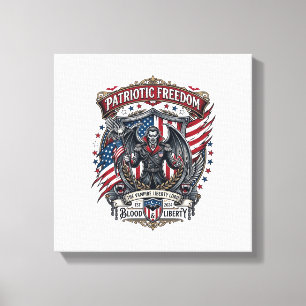 Toile Vampire Patriotique Liberté Seigneur Horreur Monst