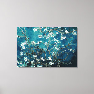 Toile Van Gogh Almond Blossoms Dark Turquoise