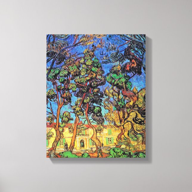 Toile Van Gogh - Arbres dans le jardin de l'hôpital St P (Recto)