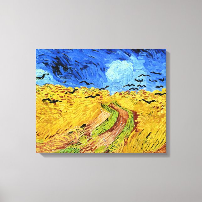 Toile Van Gogh - Champ de blé avec corneilles, célèbre p (Recto)