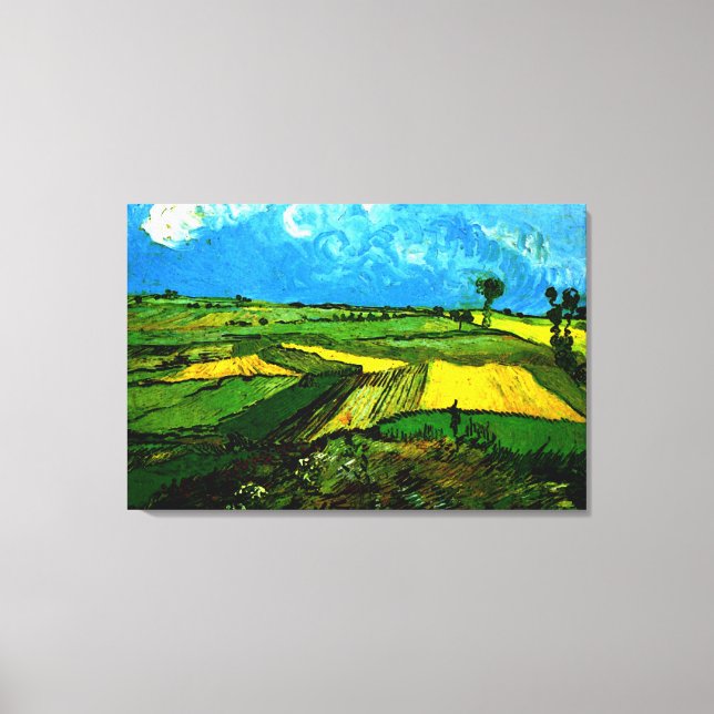 Toile Van Gogh - Champs de blé à Auvers Canvas Imprimer (Recto)
