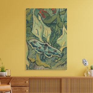 Toile Van Gogh Grand Papillon de Nuit Vintage Art de la
