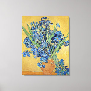 Toile Van Gogh Irises Vase Blue Flowers Bouquet Art