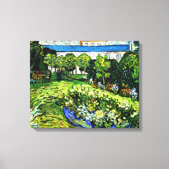 Toile Van Gogh - Jardin de Daubigny, célèbre peinture, (Recto)