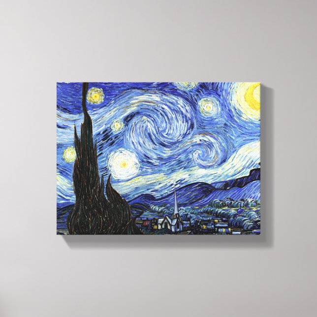 Toile Van Gogh La Nuit étoilée (Recto)