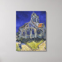 Van Gogh L'église d'Auvers-sur-Oise ciel bleu Art