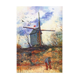Toile Van Gogh - moulin à vent de Galette de La de Le