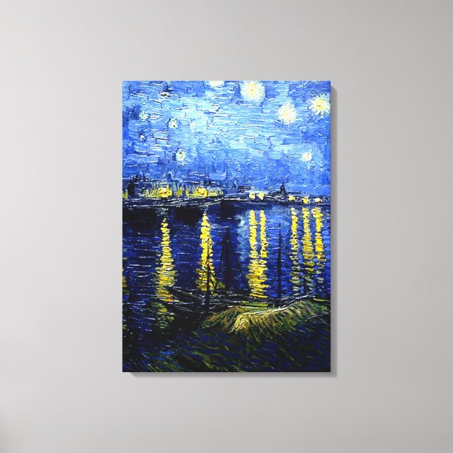 Toile Van Gogh - Nuit étoilée sur le Rhône 2020 (Recto)