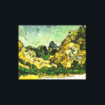 Toile Van Gogh - Paysage de montagne à Saint-Rémy<br><div class="desc">Paysage de montagne à Saint-Remy,  peinture d'art de Vincent van Gogh</div>