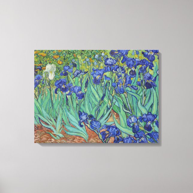 Toile Van Gogh Peinture classique Irises Floral Botaniqu (Recto)