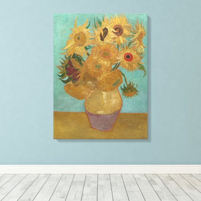 Toile Van Gogh - Sunflowers, 3ème version, répétition (Insitu (Plancher de Bois))