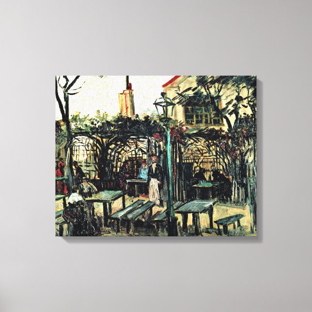 Toile Van Gogh - Terrasse d'un Café sur Montmartre (Recto)