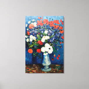 Toile Van Gogh - Vase avec des fleurs de Cornouailles et