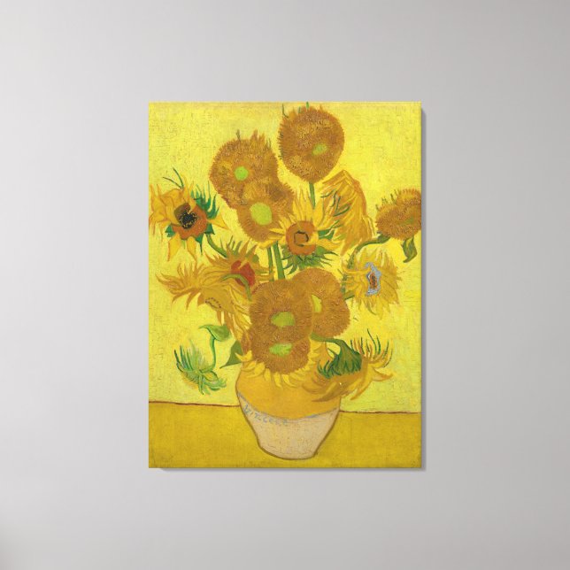 Toile Van Gogh Vase avec quatorze tournesols (Recto)