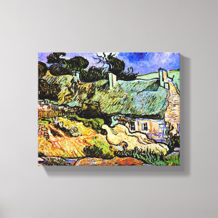 Toile Van Golgh - Maisons aux toits de chaume Cordeville