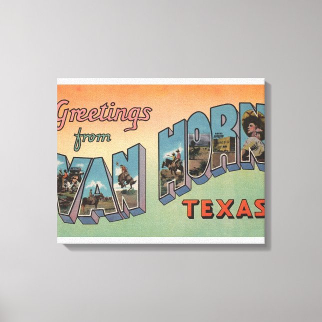 Toile Van Horn, Texas - Scènes de grandes lettres (Recto)