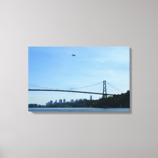 Toile Vancouver Art Print Lions Gate Cityscape Canvas (Recto)