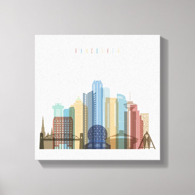 Toile Vancouver, Canada | Ville Skyline (Recto)