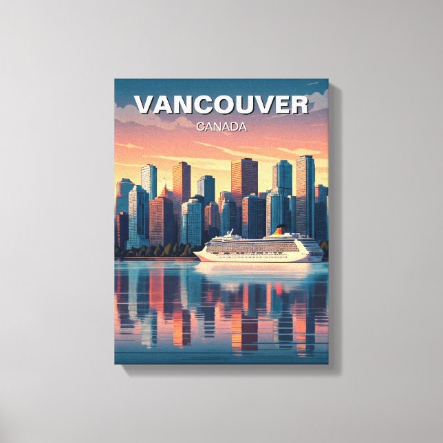 Toile Vancouver Skyline Canada Travel (Recto)