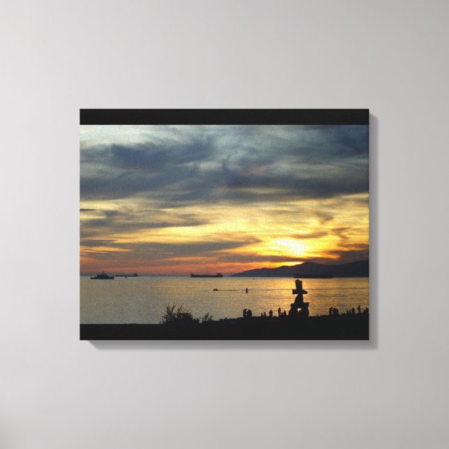 Toile Vancouver Sunset Art Imprimer Canvas de mer Inushu (Recto)