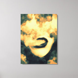 Toile Vape Grunge Art de la fumée de bouche