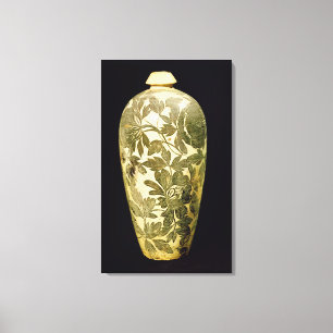 Toile Vase à Mei P'ing avec une décoration florale noi