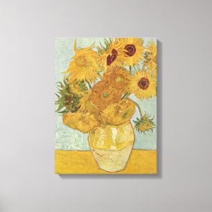 Toile Vase avec 12 tournesols - Vincent Van Gogh (1888)