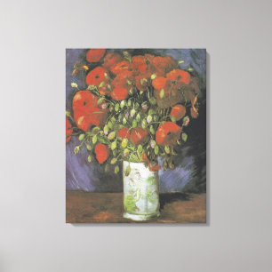 Toile Vase avec des pavots rouges par Vincent van Gogh