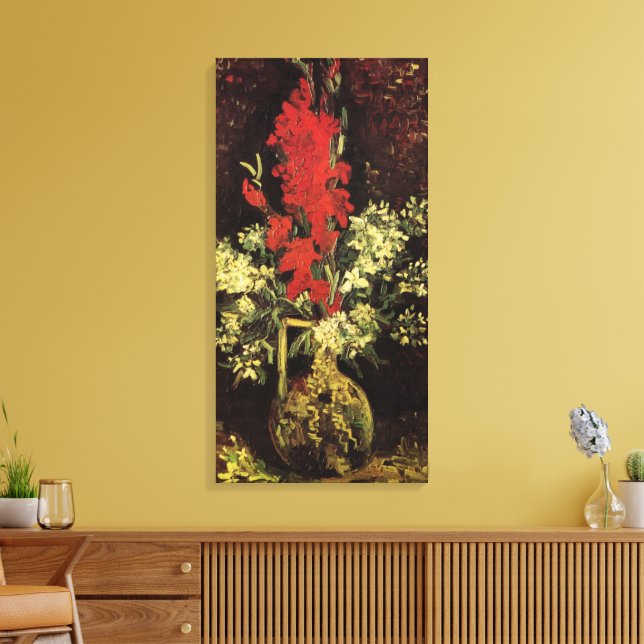 Toile Vase avec Glaïeuls, Œillets par Vincent van Gogh (Insitu(Salon))