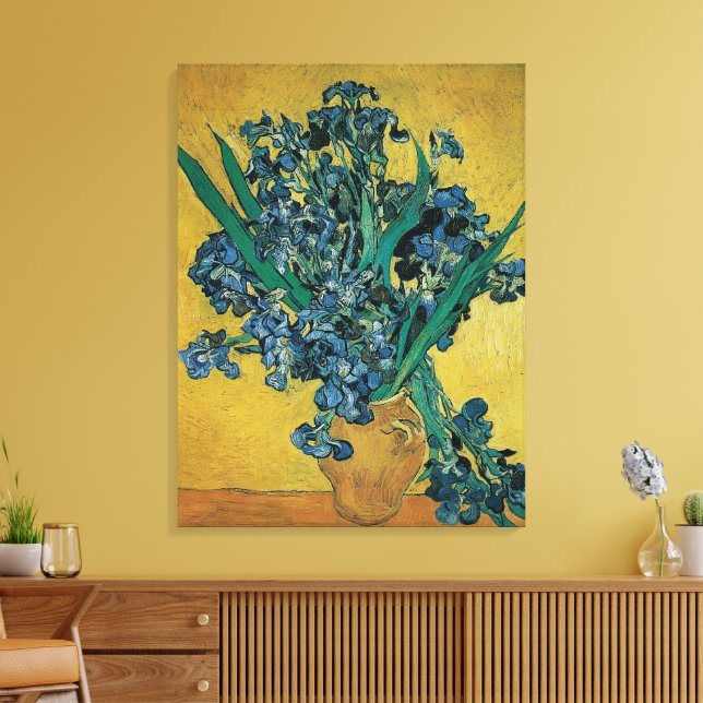 Toile Vase de fleurs avec iris de Vincent van Gogh (Insitu(Salon))
