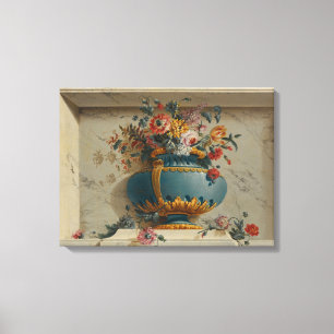 Toile Vase de fleurs dans un créneau