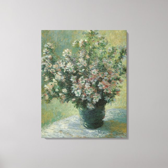 Toile Vase de fleurs par Claude Monet (Recto)