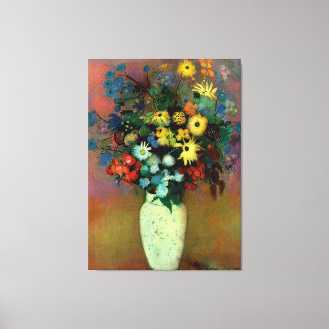 Toile Vase de Odilon Redon avec fleurs (1914) (Recto)