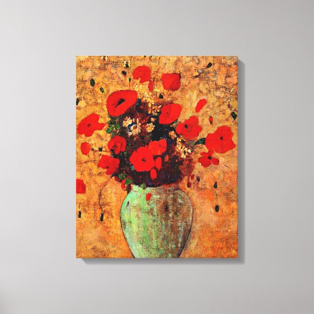 Toile Vase de pavots par Odilon Redon (Recto)