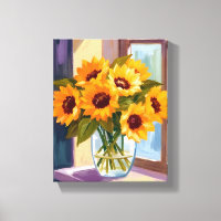 Vase de tournesols | Bouquet floral jaune aquarell