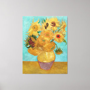 Toile Vase de Vincent van Gogh avec douze tournesols