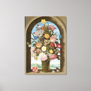 Toile Vase des fleurs dans une fenêtre, c.1618
