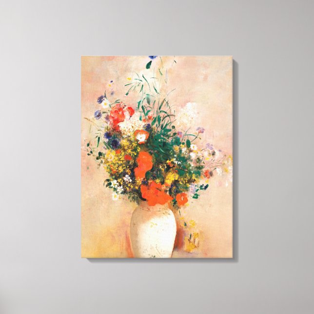 Toile Vase des fleurs de Redon Post-impressionniste (Recto)