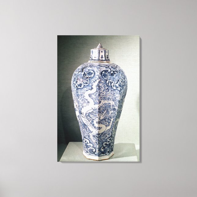 Toile Vase octogonale 'Mei- P' avec blanc (Recto)