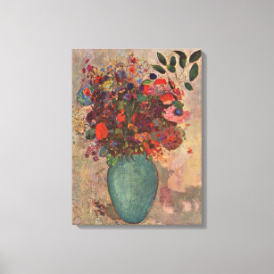 Toile Vase turque par Odilon Redon, Fleurs Vintages Art
