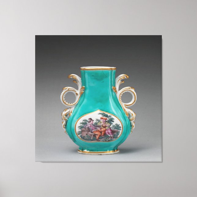 Toile Vase turquoise de porcelaine de Chelsea (Recto)