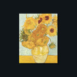 Toile Vase Van Gogh vintage avec douze tournesols<br><div class="desc">Vincent van Gogh a peint une série de tournesols - ce qui représente la troisième version de la série de tournesols et est appelé "Vase avec douze tournesols - Le tableau était bleu vert arrière - plan huile sur toile et a été peint en 1888. Van Gogh (1853-1890) était un...</div>