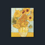 Toile Vase Van Gogh vintage avec douze tournesols<br><div class="desc">Vincent van Gogh a peint une série de tournesols - ce qui représente la troisième version de la série de tournesols et est appelé "Vase avec douze tournesols - Le tableau était bleu vert arrière - plan huile sur toile et a été peint en 1888. Van Gogh (1853-1890) était un...</div>